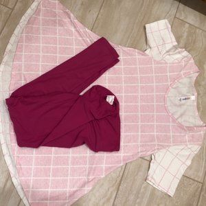 LulaRoe leggings and shirt set